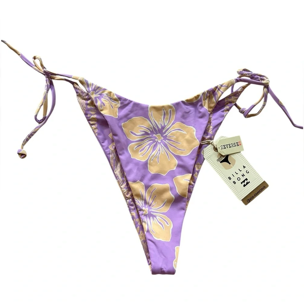 NEW BILLABONG catch the sun rev tie skmp hik bikini in multi - Picture 3 of 14